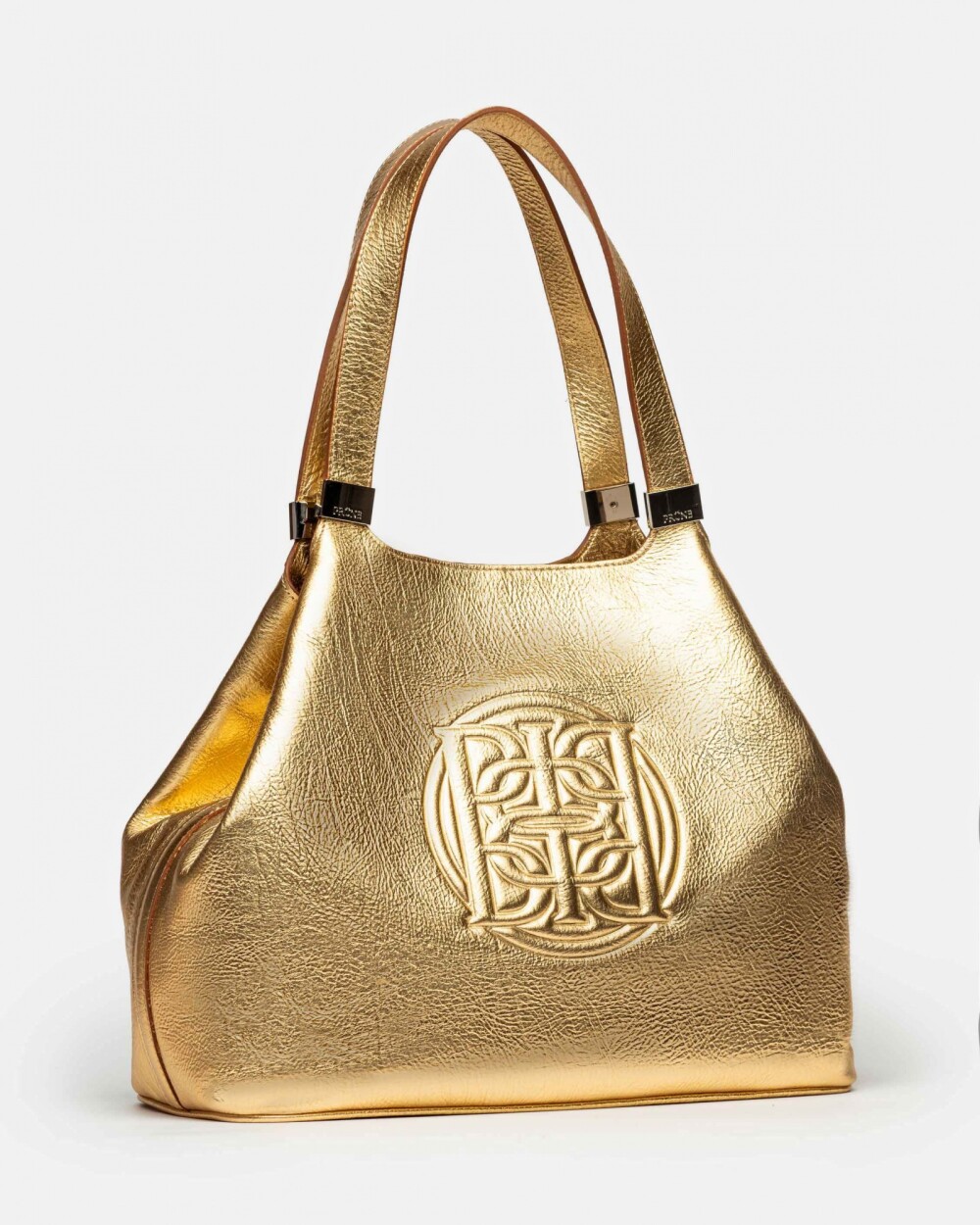 Bolso Eterial en cuero arrugado Metalizado