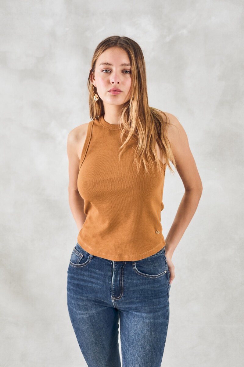 Musculosa Algodón Ribb Cobre