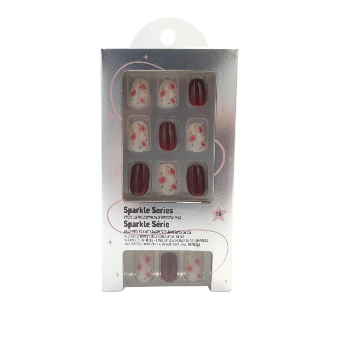Uñas press on - bordo 