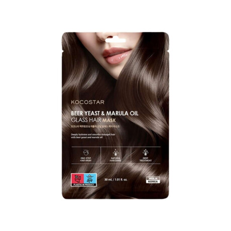 Beer Yeast & Marula Oil Glass Hair Mask Mascarilla Capilar De Salón