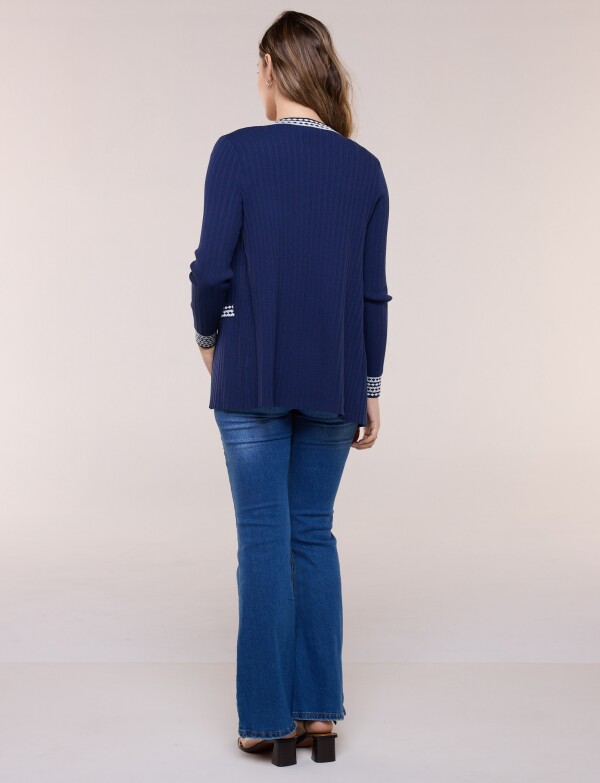Cardigan Guardas En Jacquard AZUL