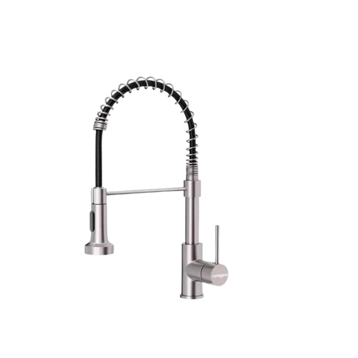 Canilla Monomando Lavaplatos Flexible Griferia Cocina - Plateado/Negro 