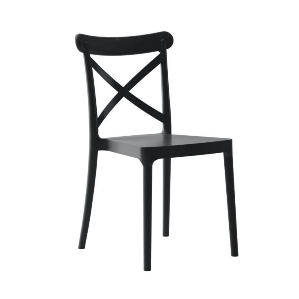 Silla Cruceta de polipropileno ZJ09 Negro