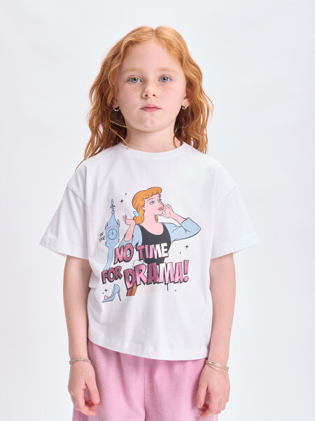 Remera manga corta Cenicienta Crudo