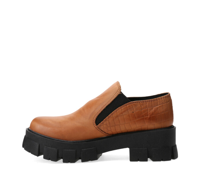 Zapato de cuero con plataforma Maiz