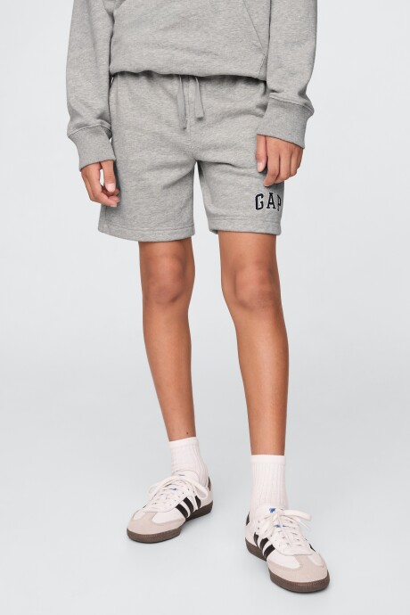 Short Deportivo Logo Gap Niño Light Heather Grey