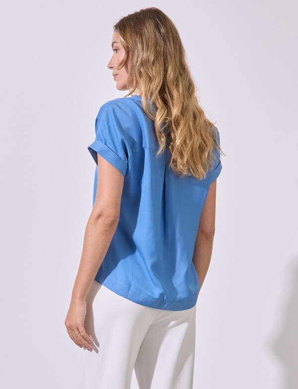 Blusa Saten AZUL