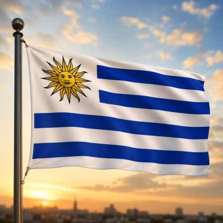 BANDERA DE URUGUAY COMUN 90X150CM BANDERA DE URUGUAY COMUN 90X150CM