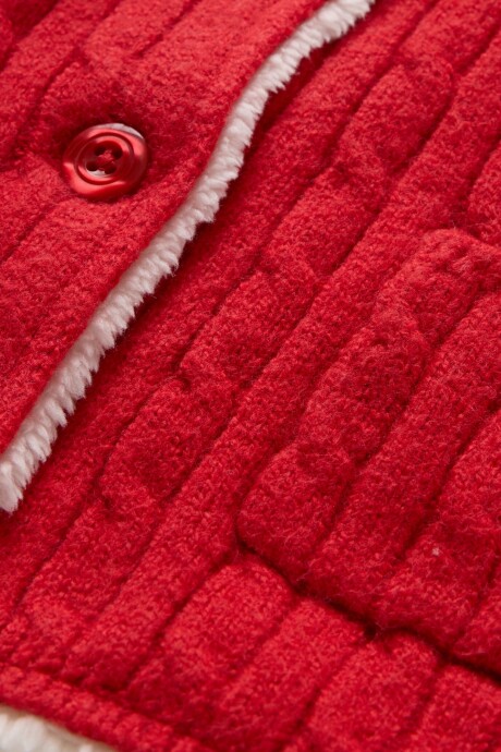 LINED GARTER SWEATER Modern Red