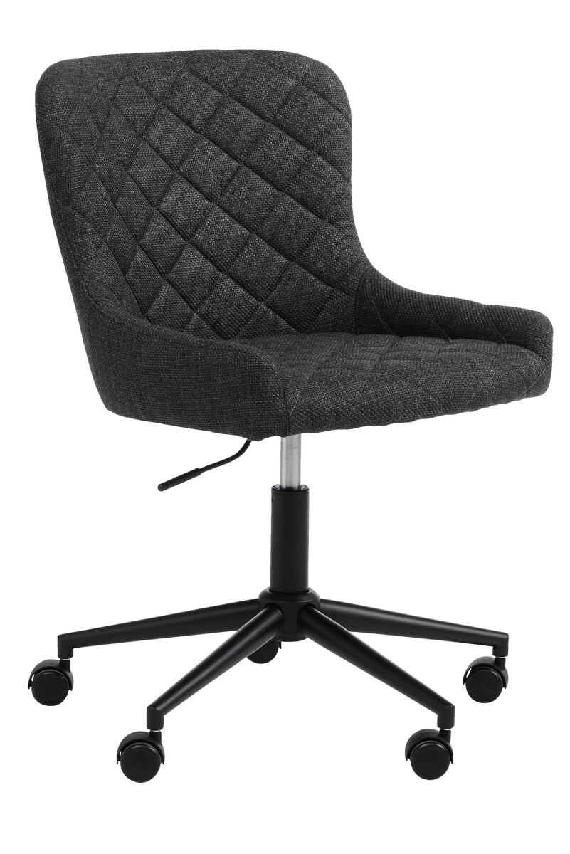 Silla de escritorio PEBRINGE tela gris osc/negro 