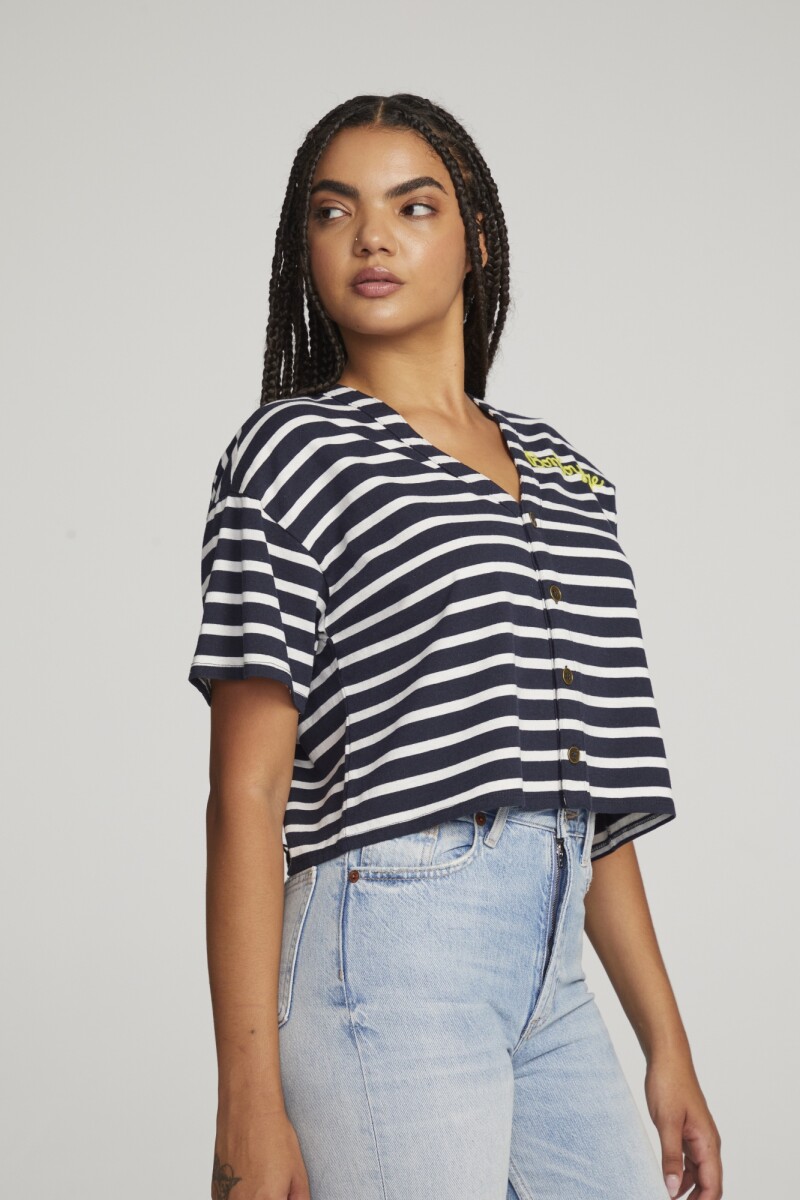 CAMISA STRIPE COTTON Azul