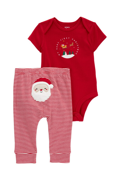 Set dos piezas de algodón, pantalón y body, diseño Navidad Sin color