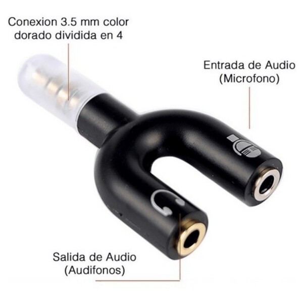 Adaptador De Audio 3.5mm Para Auriculares Y Micrófono Adaptador De Audio 3.5mm Para Auriculares Y Micrófono