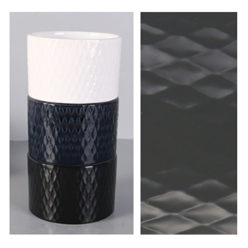Maceta Cerámica Relieve - Azul Maceta Cerámica Relieve - Azul
