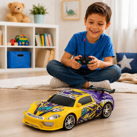 Auto Deportivo RC Racing Rivalry Control Remoto 1:22 Amarillo/violeta