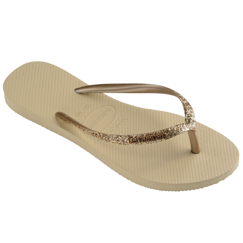 Sandalia de Mujer Havaianas Slim GLitter II Beige Arena