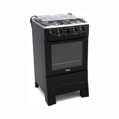 Cocina Combinada TEM Loli Cuatro Hornallas Con Grill - Black Cocina Combinada TEM Loli Cuatro Hornallas Con Grill - Black