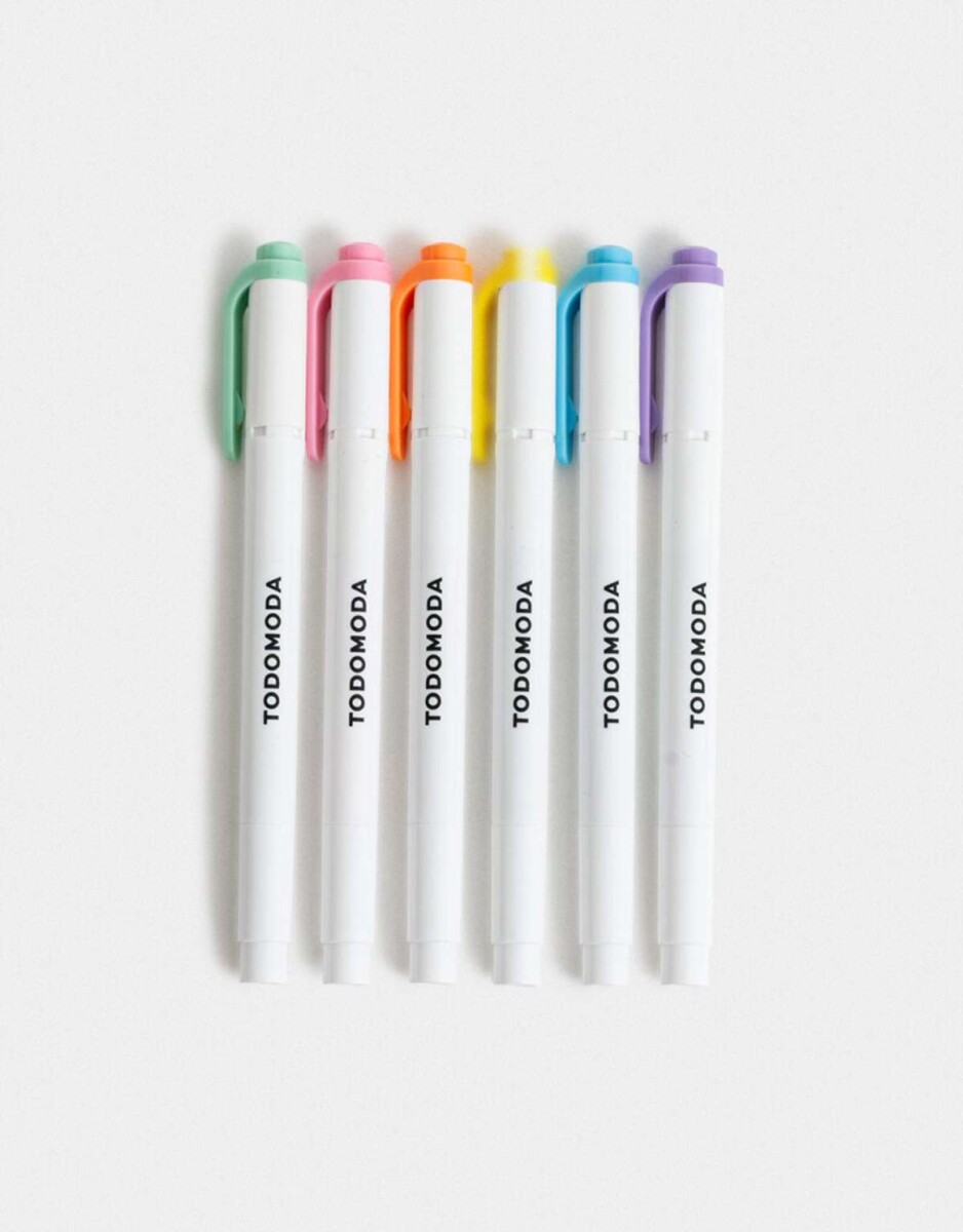 Set De Resaltadores - Combinacion Multicolor 