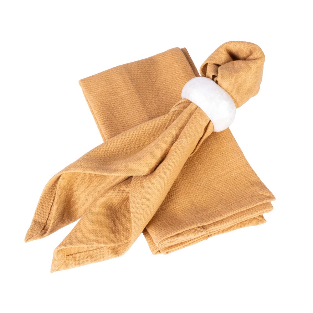 SET 2 SERVILLETAS LINO-Y-ALGODON AMARILLO ARCE MOSTAZA
