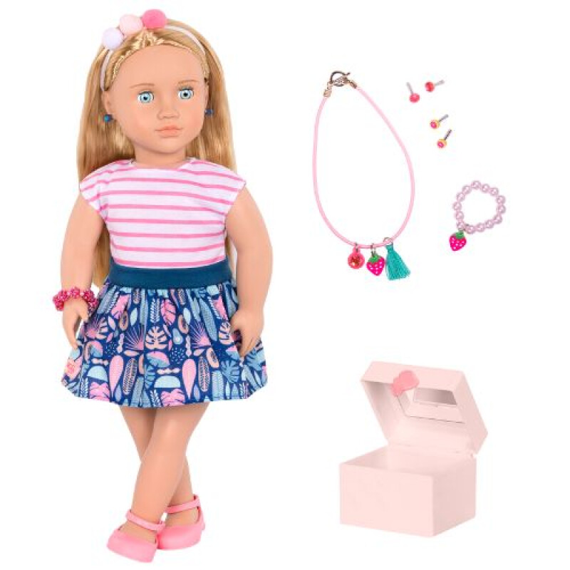 MUÑECA c/OREJAS PERFORDAS y JOYA - ALESSIA - OUR GENERATION Muñeca C/orejas Perfordas Y Joya - Alessia - Our Generation