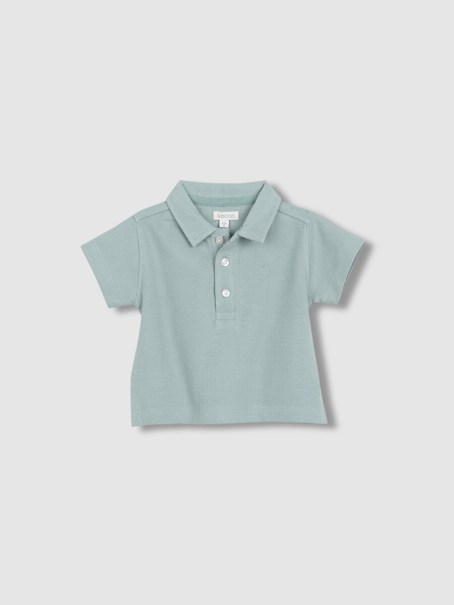 Polo Detalles Contraste Verde