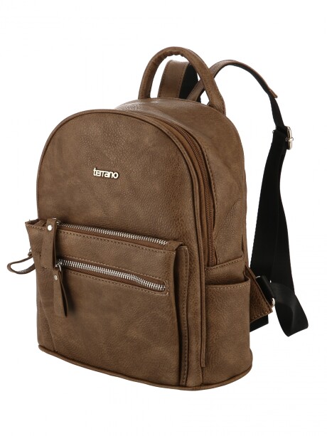 Mochila Doble Cierre Brandy