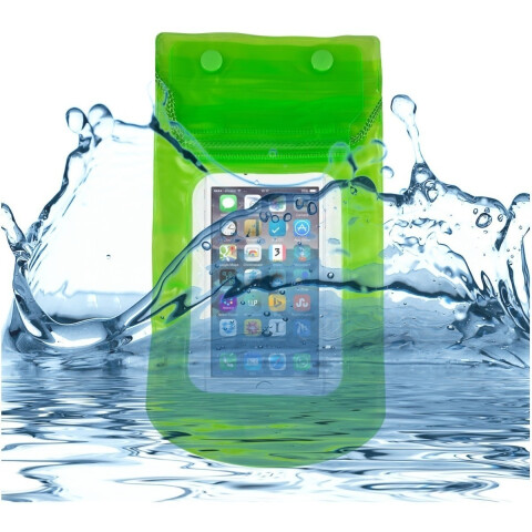 Estuche De Celular Resistente Al Agua Impermeable Sumergible variante color VERDE