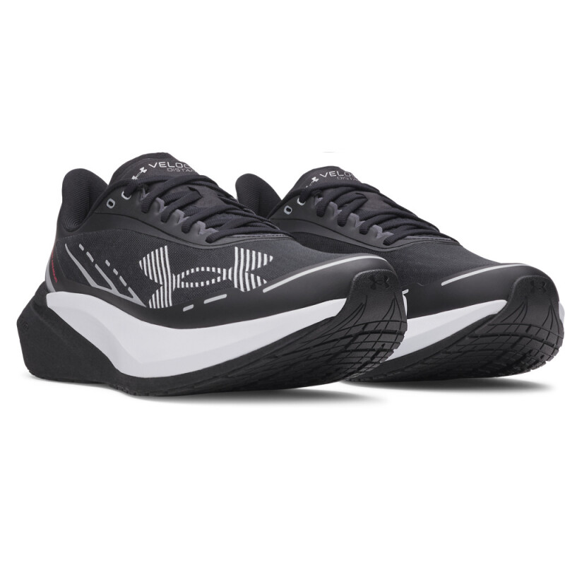 UA Velociti Distance-WHT BLK-002