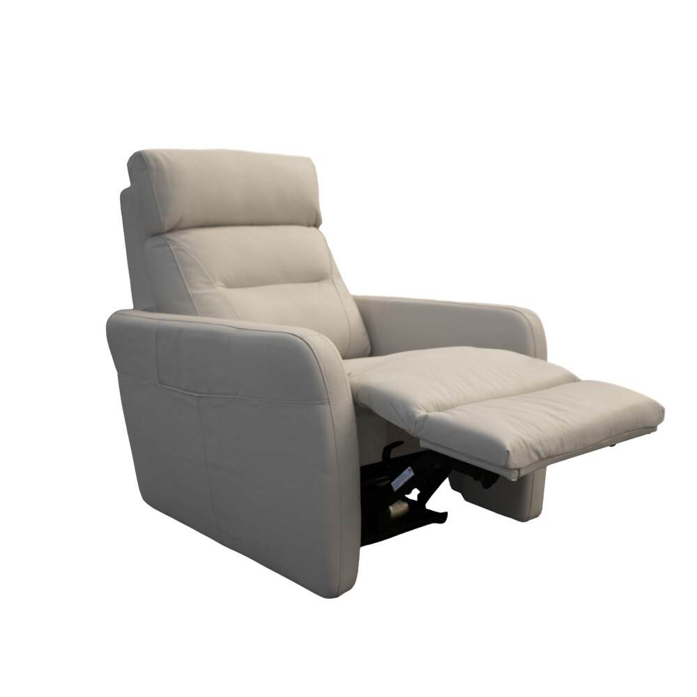 Butaca Reclinable - Eléctrica 100% de cuero - Virgina Beige