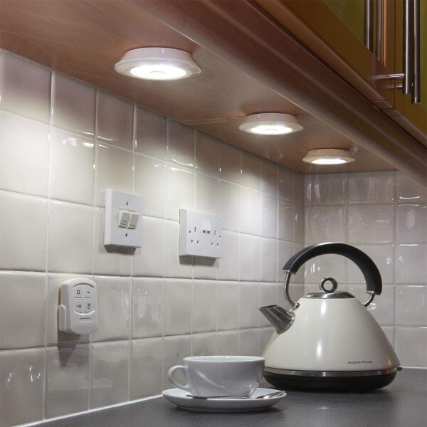 Set 3 Lampara Led Inalámbrica Adhesivas Pilas Control Remoto Set 3 Lampara Led Inalámbrica Adhesivas Pilas Control Remoto