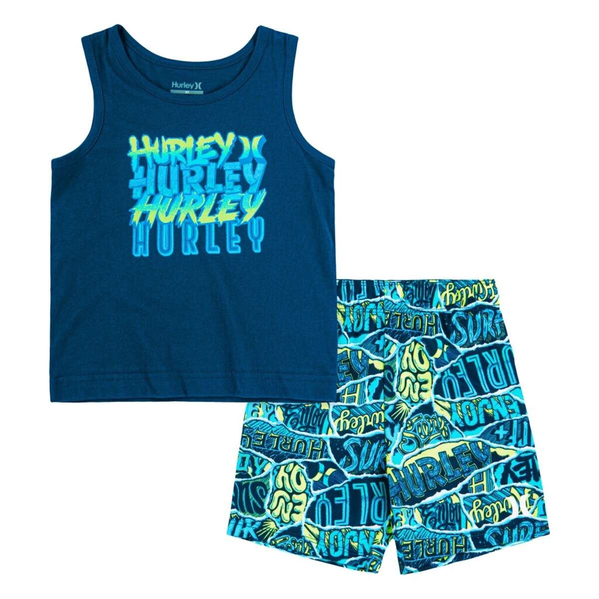 Conjunto Ripped Sticker Camiseta Tanike de Niña - Azul 