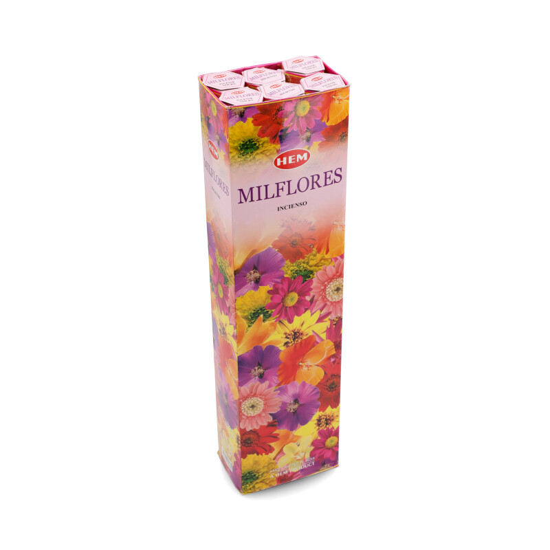 INCIENSO HEM HEXAGONAL LARGA CAJA X6 Mil Flores