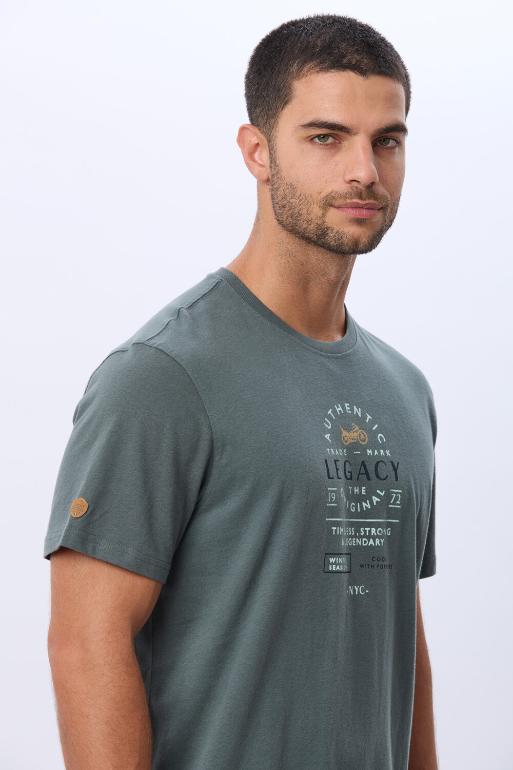 REMERA ESTAMPADA DE ALGODÓN Verde