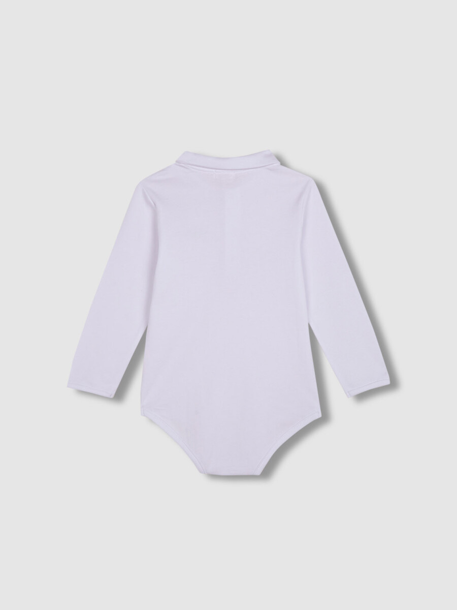 Polo Body Blanco Con Cuello Bebe Blanco Optico