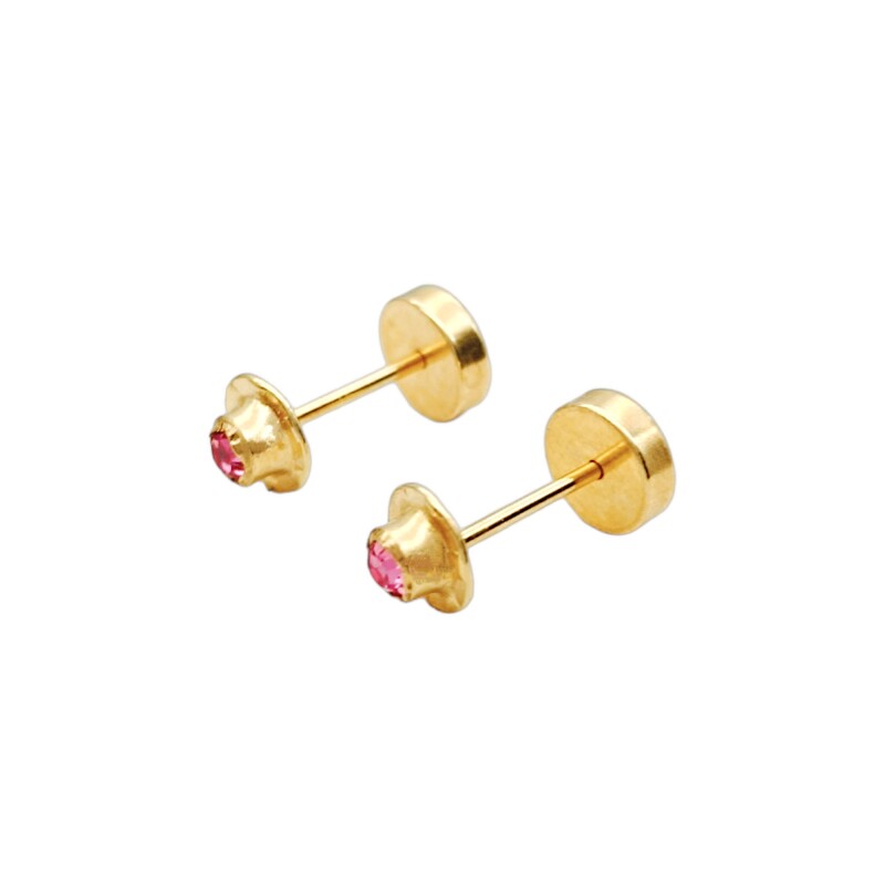 Abridores Zirconia Rosa-Oro Bajo-Zirconia Rosa-AB8020 conpiedra