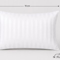 Juego de sábanas KING de tela a rayas Premium 400 hilos Blanco