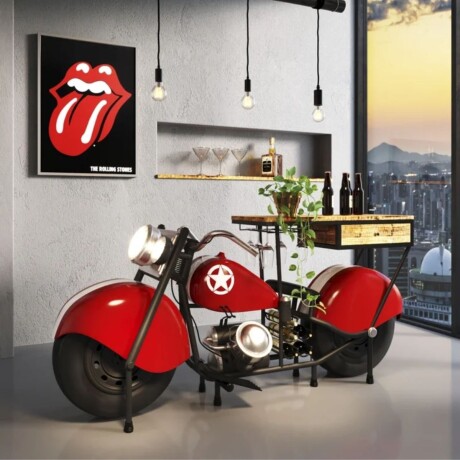 MESA DE BAR MOTORBIKE ROJO - -