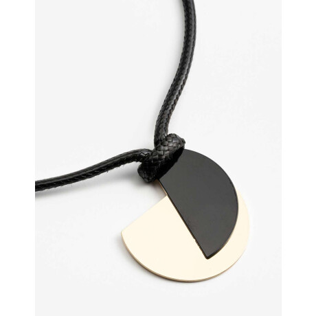 Collar Largo Cordón Chapones Dorado