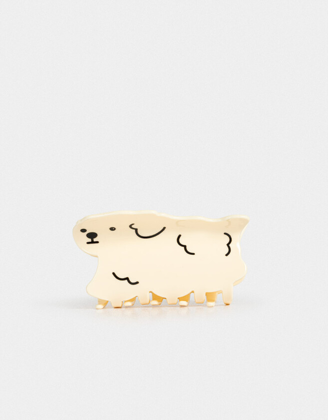 Broche Animalito Broche Acrílico Animalito - Blanco Crudo