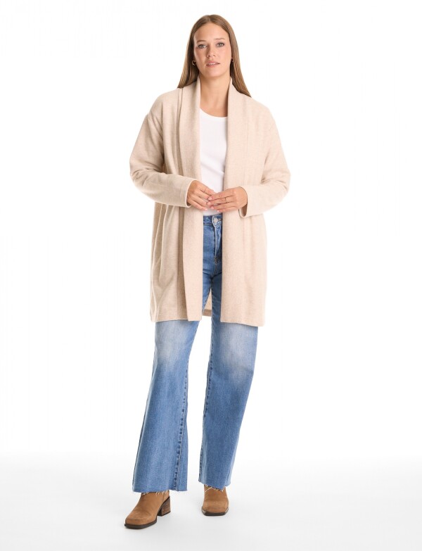 Cardigan Abierto Soft BEIGE