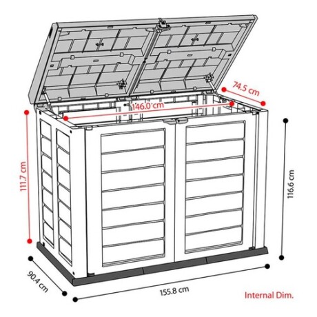 Armario bodega de jardín Rimax grande 156x117x91cm Armario bodega de jardín Rimax grande 156x117x91cm