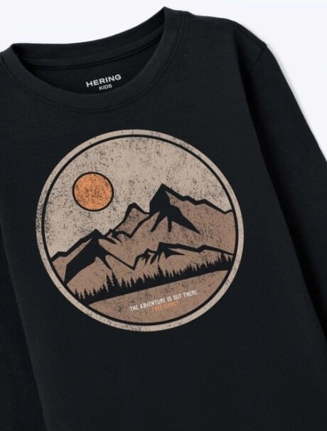 CAMISETA INFANTIL CON ESTAMPA AZUL
