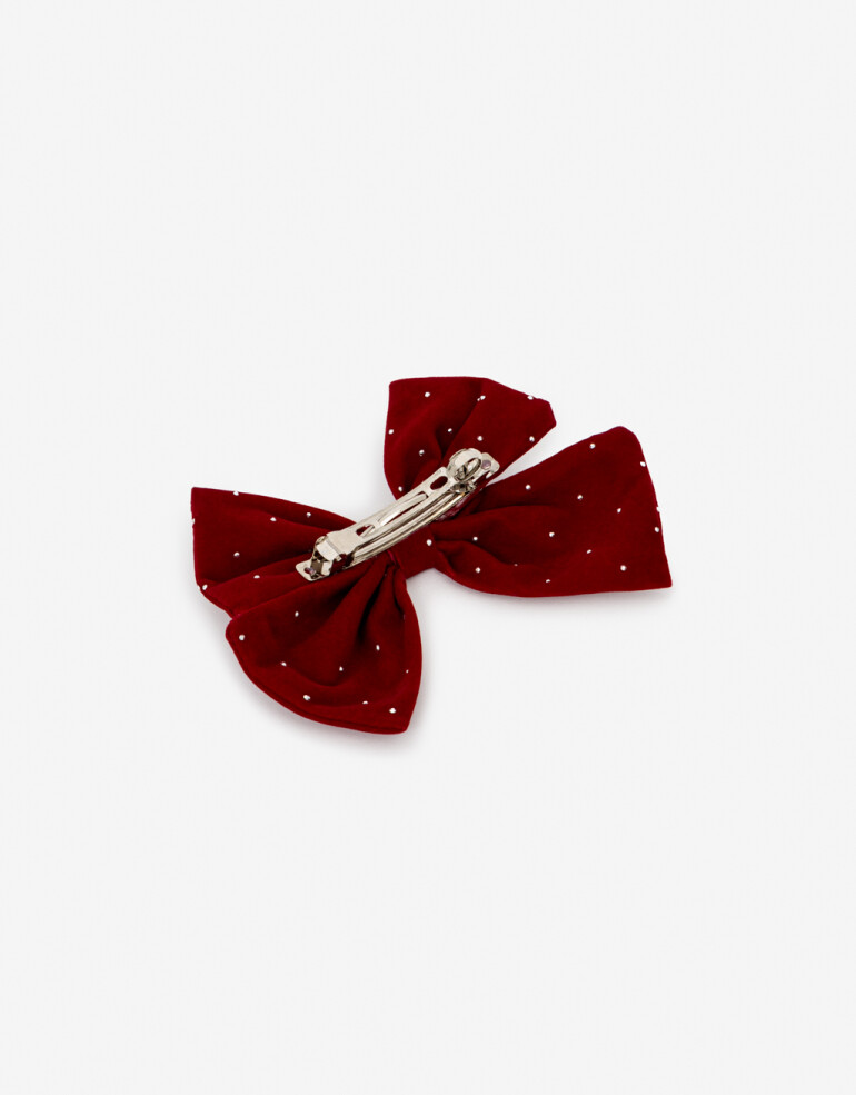 Hebillas Francesas Moño Hebillas Francesa Moño Strass - Rojo Medio