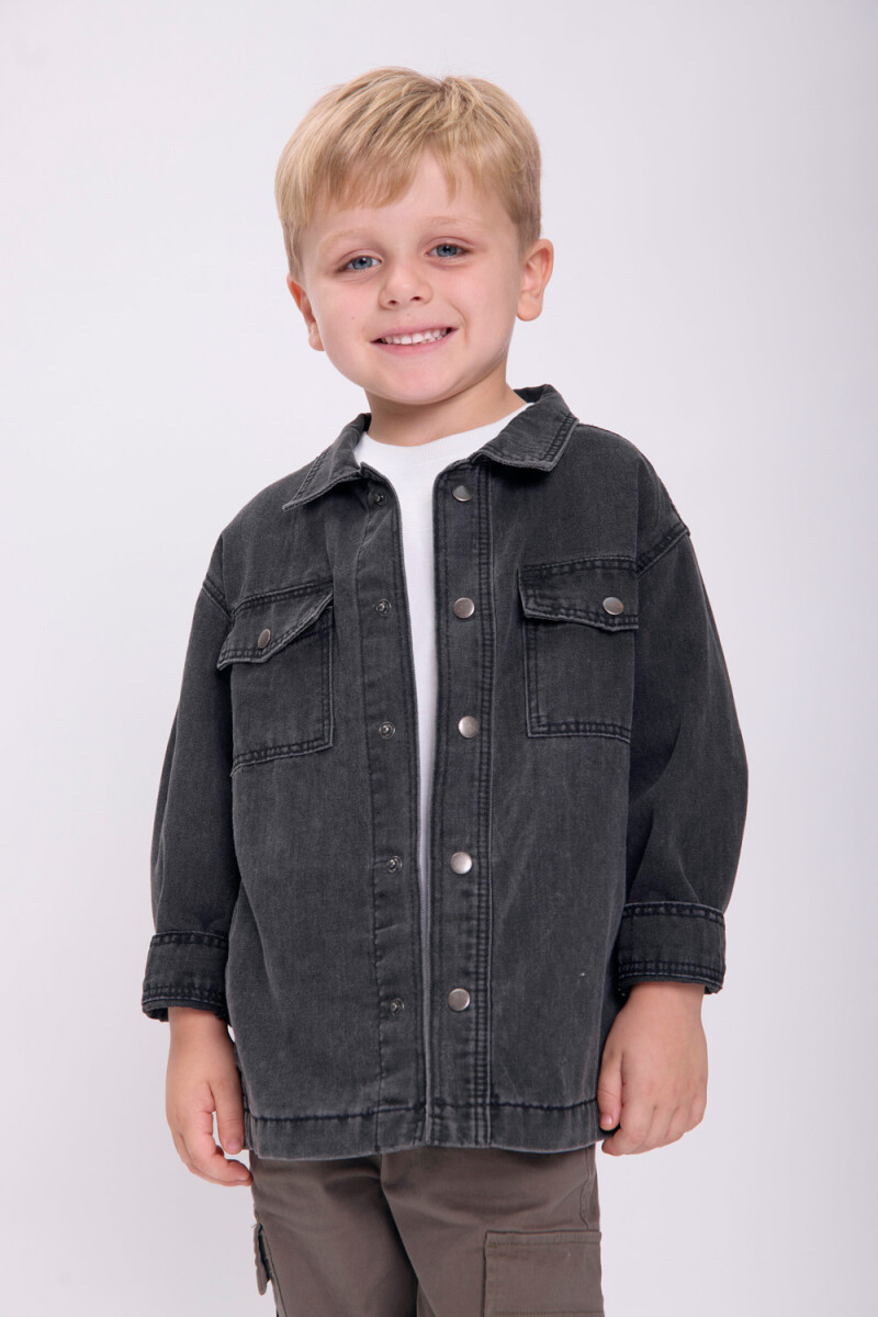 Camisa jean Gris Oscuro