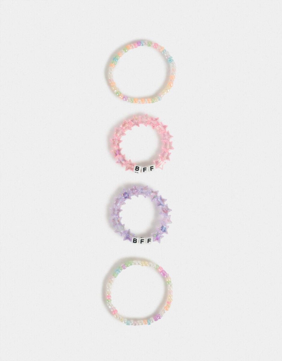 Pulseras Infantiles Con beads - Dorado 