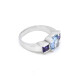 Anillo En Oro 18K Blanco, Amatistas Y Topacio Anillo En Oro 18K Blanco, Amatistas Y Topacio