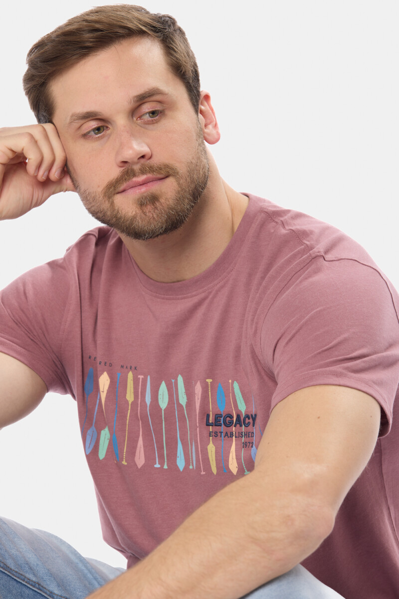 REMERA ESTAMPADA - Rosado 