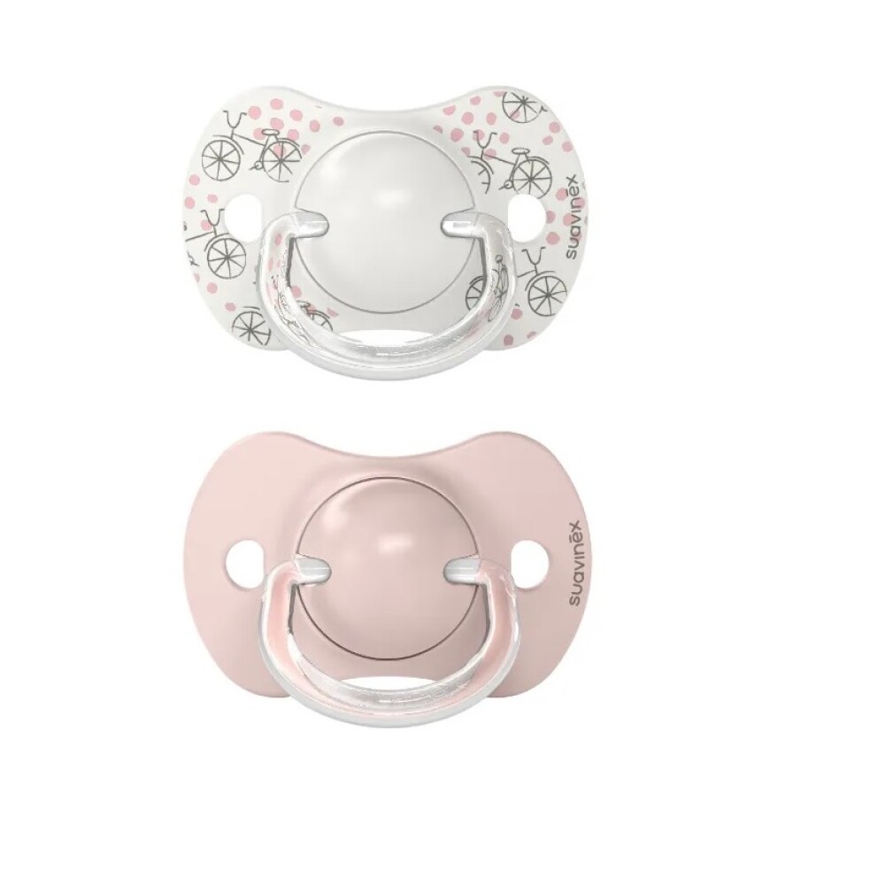 Set x2 chupete fisiologico Suavinex 0 a 6 M Bike Rosa