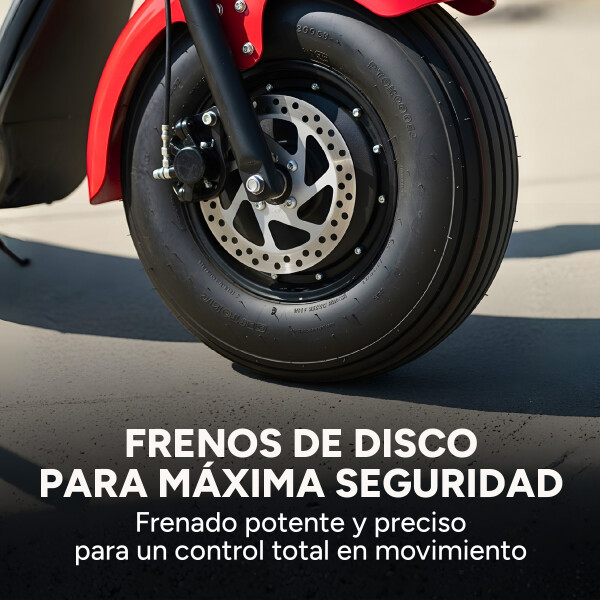 Moto Electrica Gogreen Naked 1500W 12Ah 20Km Autonom. 40Km/h Variante Color Rojo