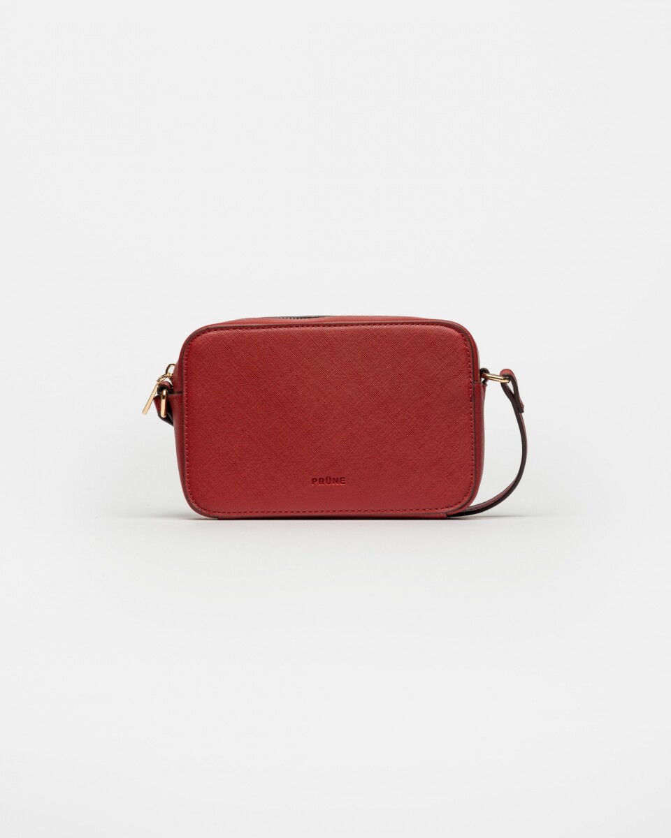 Mini Bag Lane En Efecto Cuero Zaffiano - Rojo 